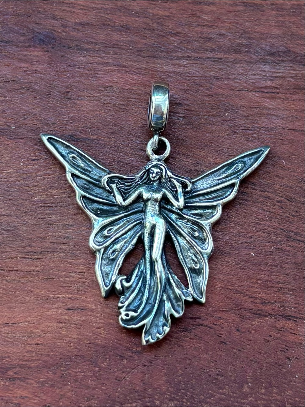 Sterling Silver Fairy Pendant - Silver Fairy Angel Wing Necklace
